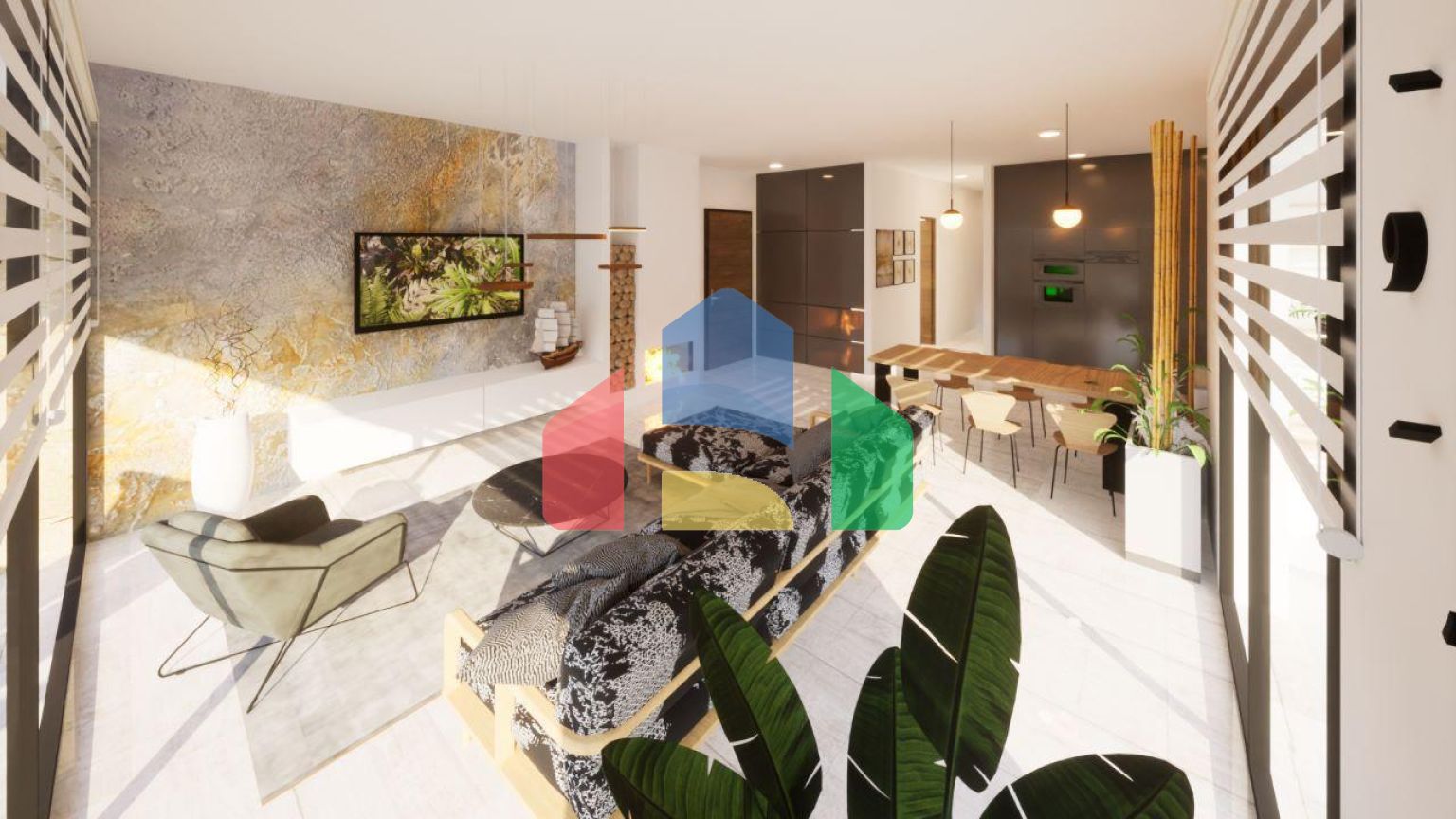 Трехкомнатная квартира 135 м2 с большим садом в уютном комплексе в Доанкое