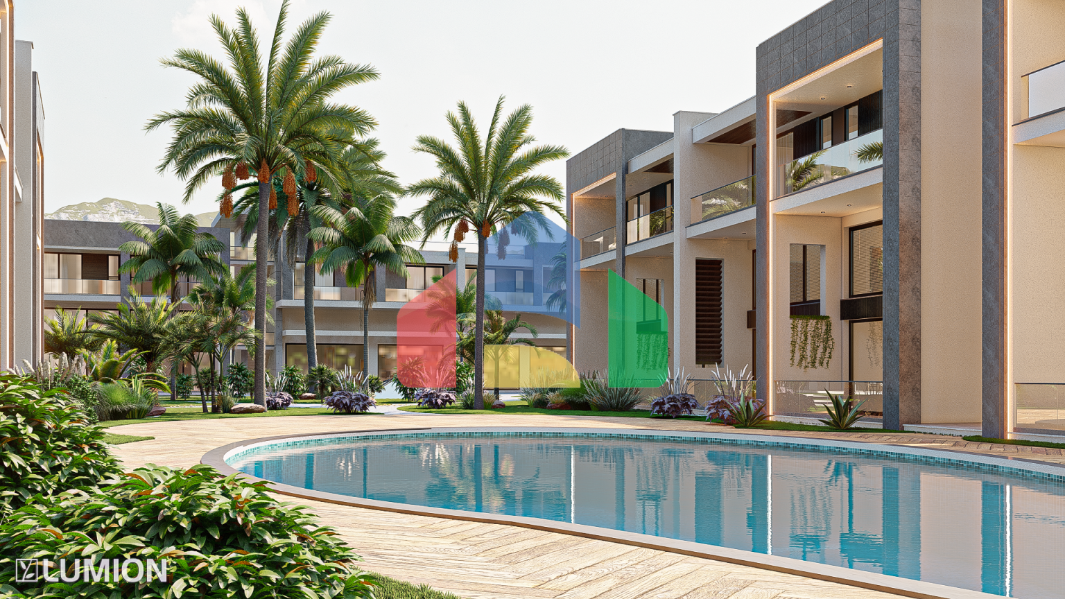 Студия Penthouse 38 м2 с балконом и террасой в красивом комплексе в Каршияке