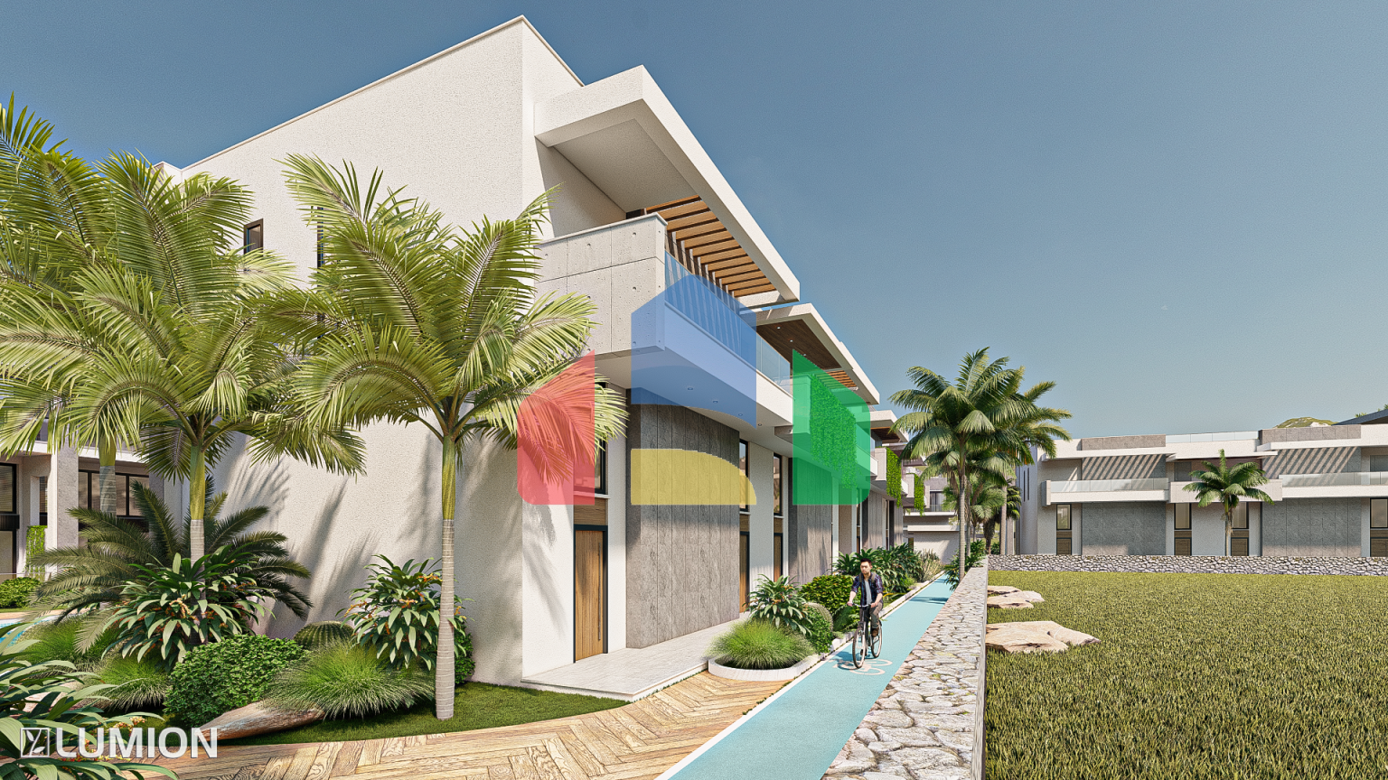 Студия Penthouse 38 м2 с балконом и террасой в красивом комплексе в Каршияке