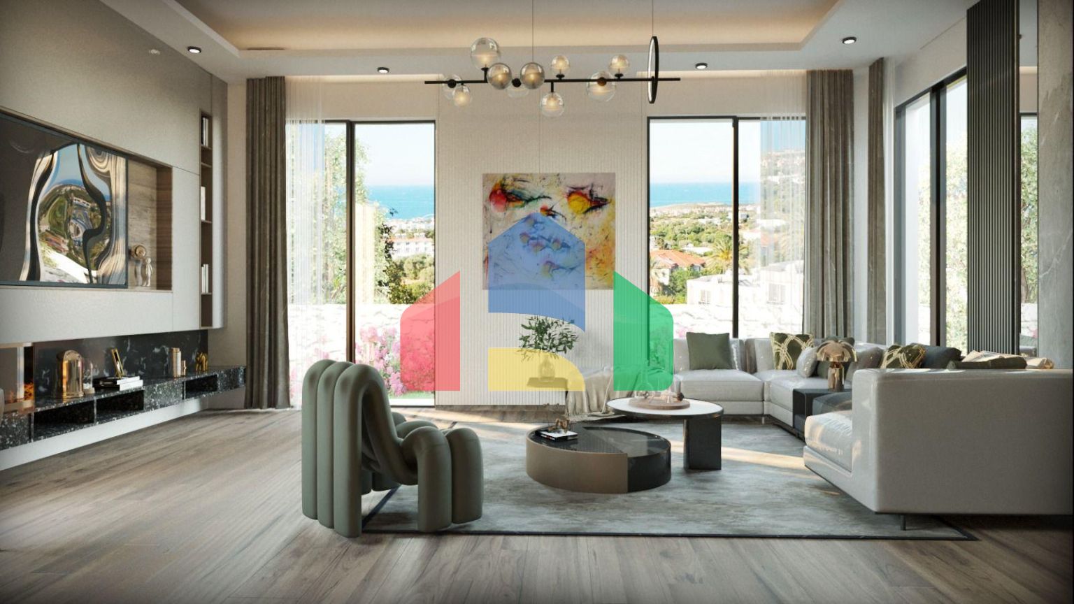 Квартира 3+1 (120 м2) с просторной террасой на крыше в Чаталкое