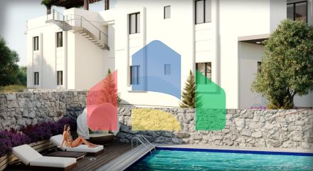 Квартира 3+1 (120 м2) с просторной террасой на крыше в Чаталкое