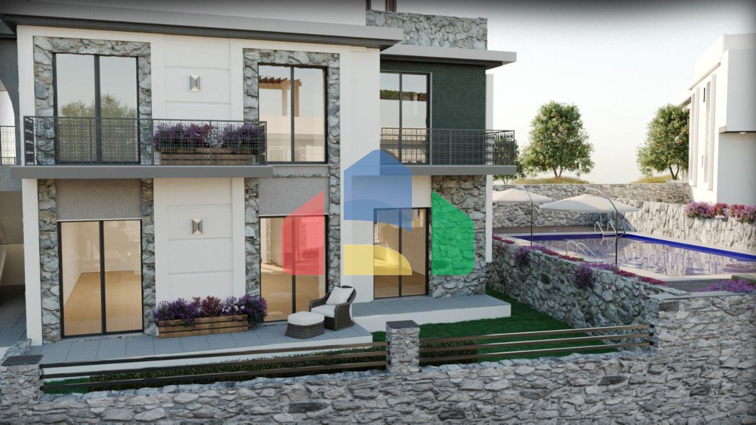 Квартира 3+1 (120 м2) с просторной террасой на крыше в Чаталкое