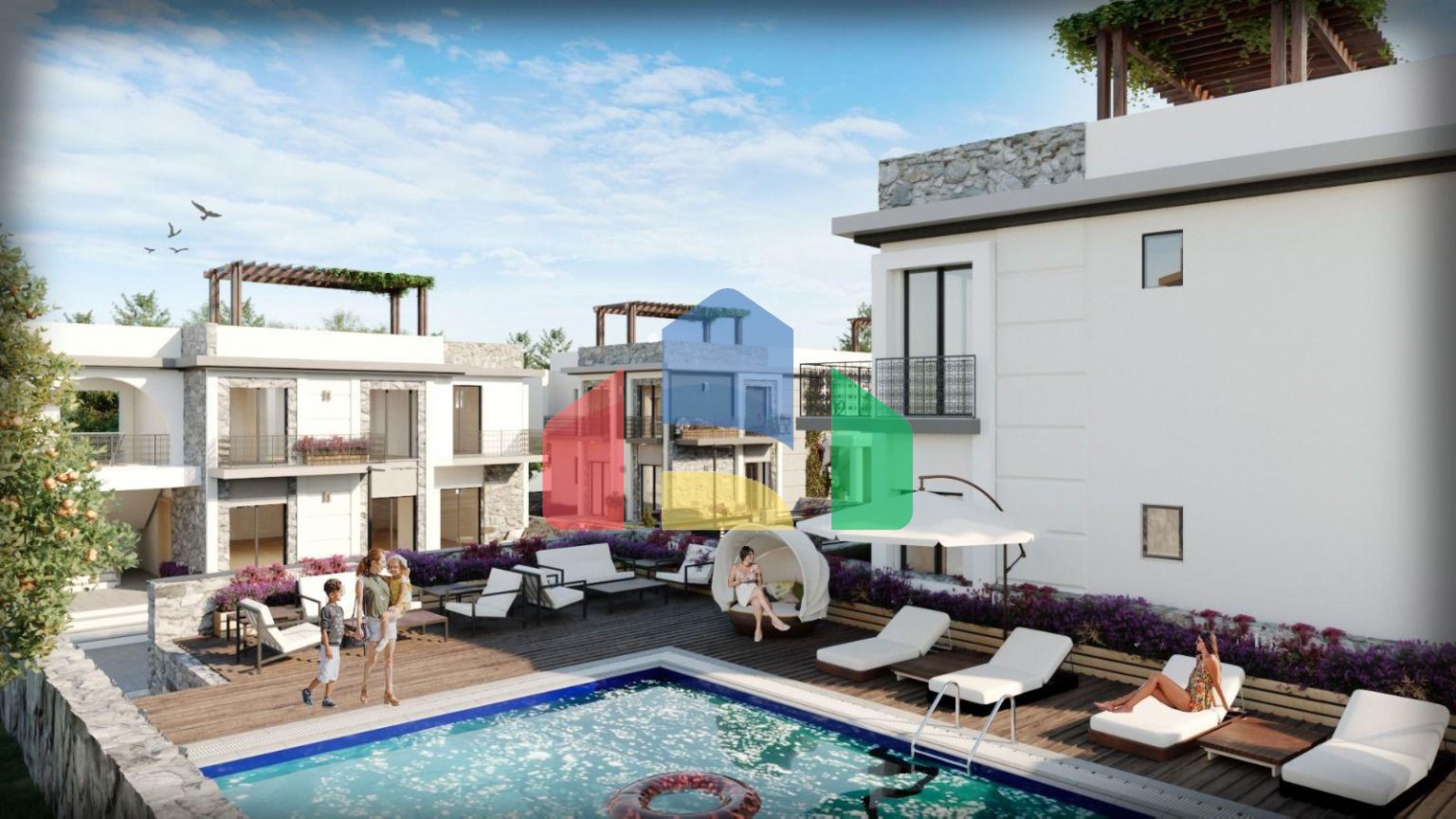 Квартира 3+1 (120 м2) с просторной террасой на крыше в Чаталкое