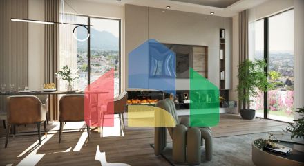 Квартира 3+1 (120 м2) с просторной террасой на крыше в Чаталкое