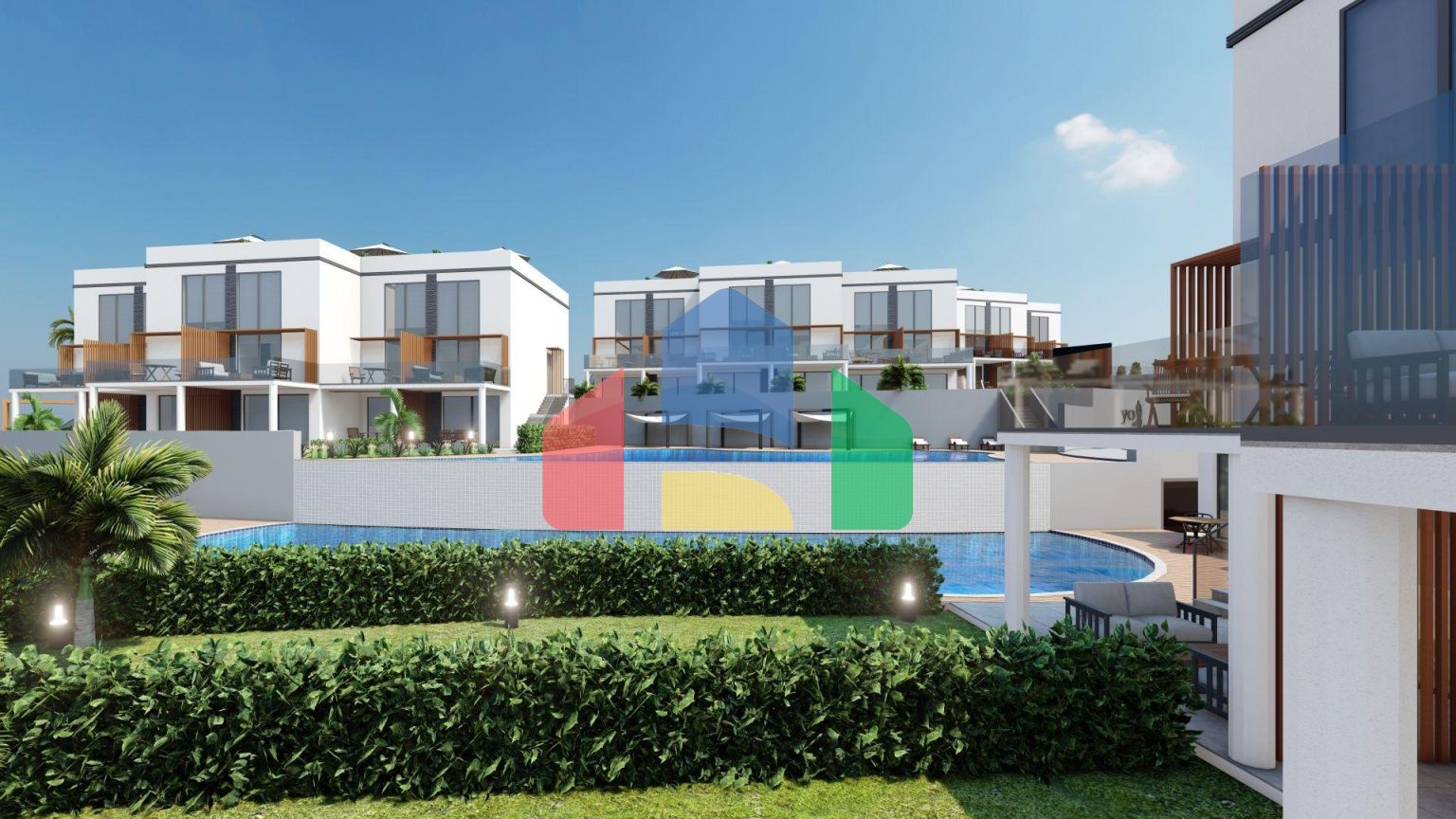 3-комнатный пентхаус loft 74 м2 с террасой на крыше 31 м2 в уютном комплексе в Эсентепе