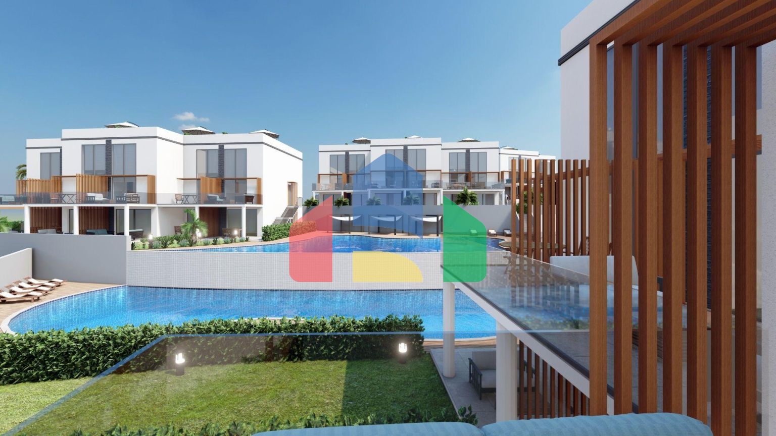 3-комнатный пентхаус loft 74 м2 с террасой на крыше 31 м2 в уютном комплексе в Эсентепе