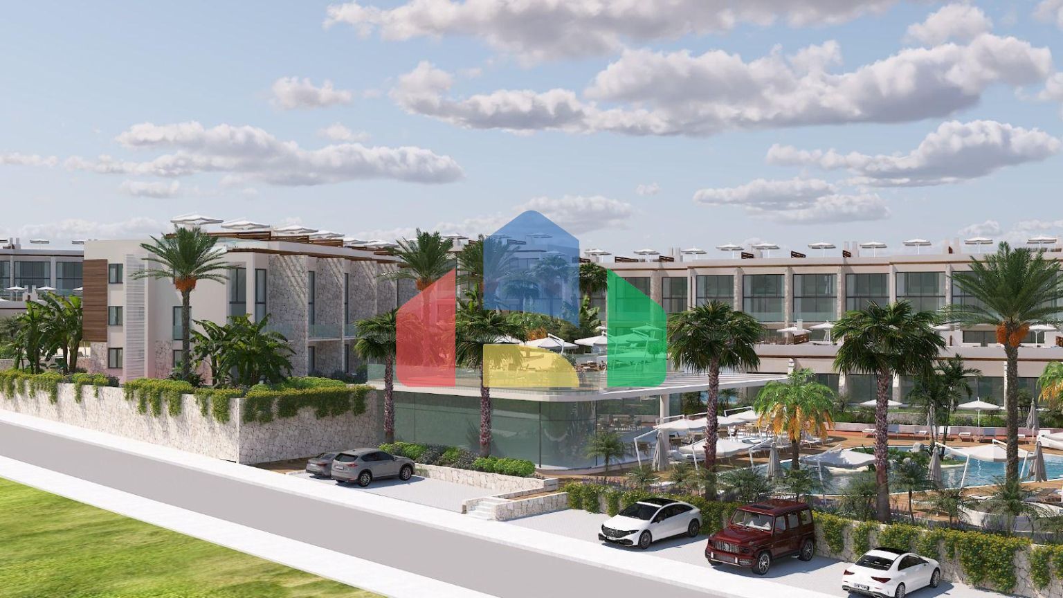 Двухкомнатная квартира 60 м2 недалеко от моря в Бахчели