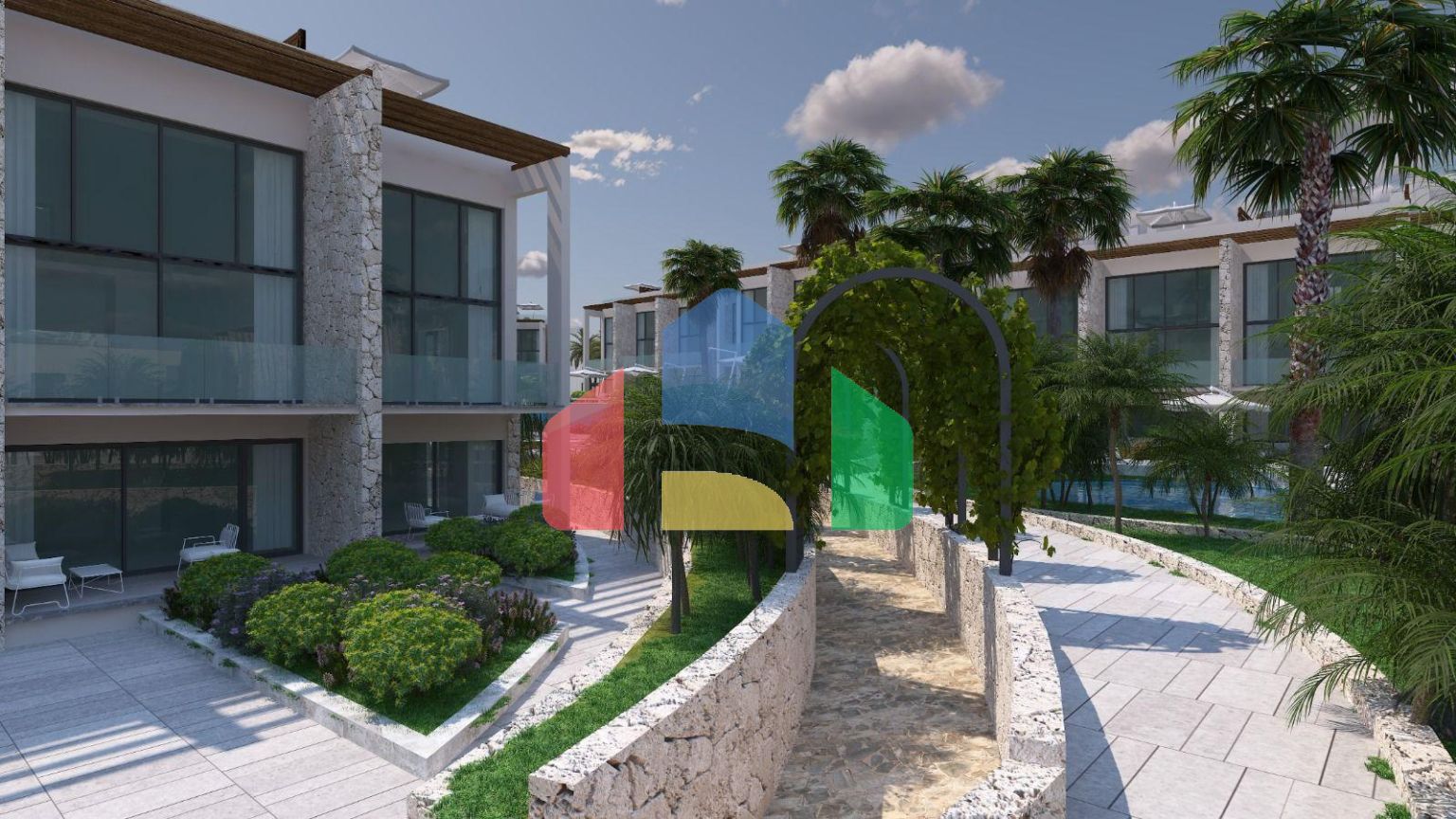 Двухкомнатная квартира 60 м2 недалеко от моря в Бахчели