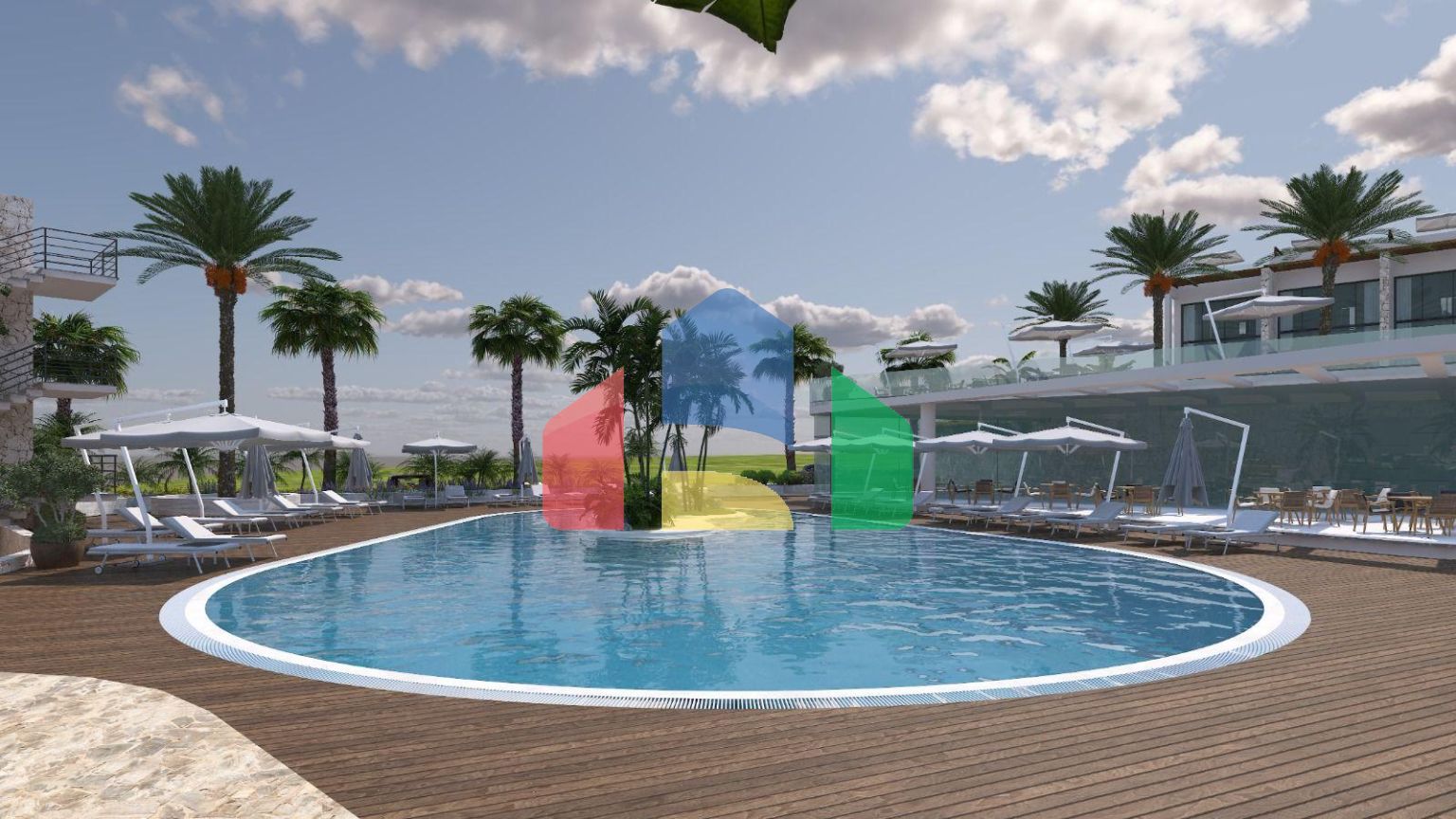 Двухкомнатная квартира 60 м2 недалеко от моря в Бахчели