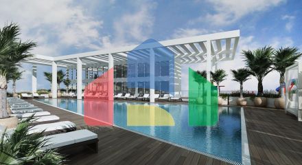 Студия 43м2 в новом красивом комплексе в Эсентепе