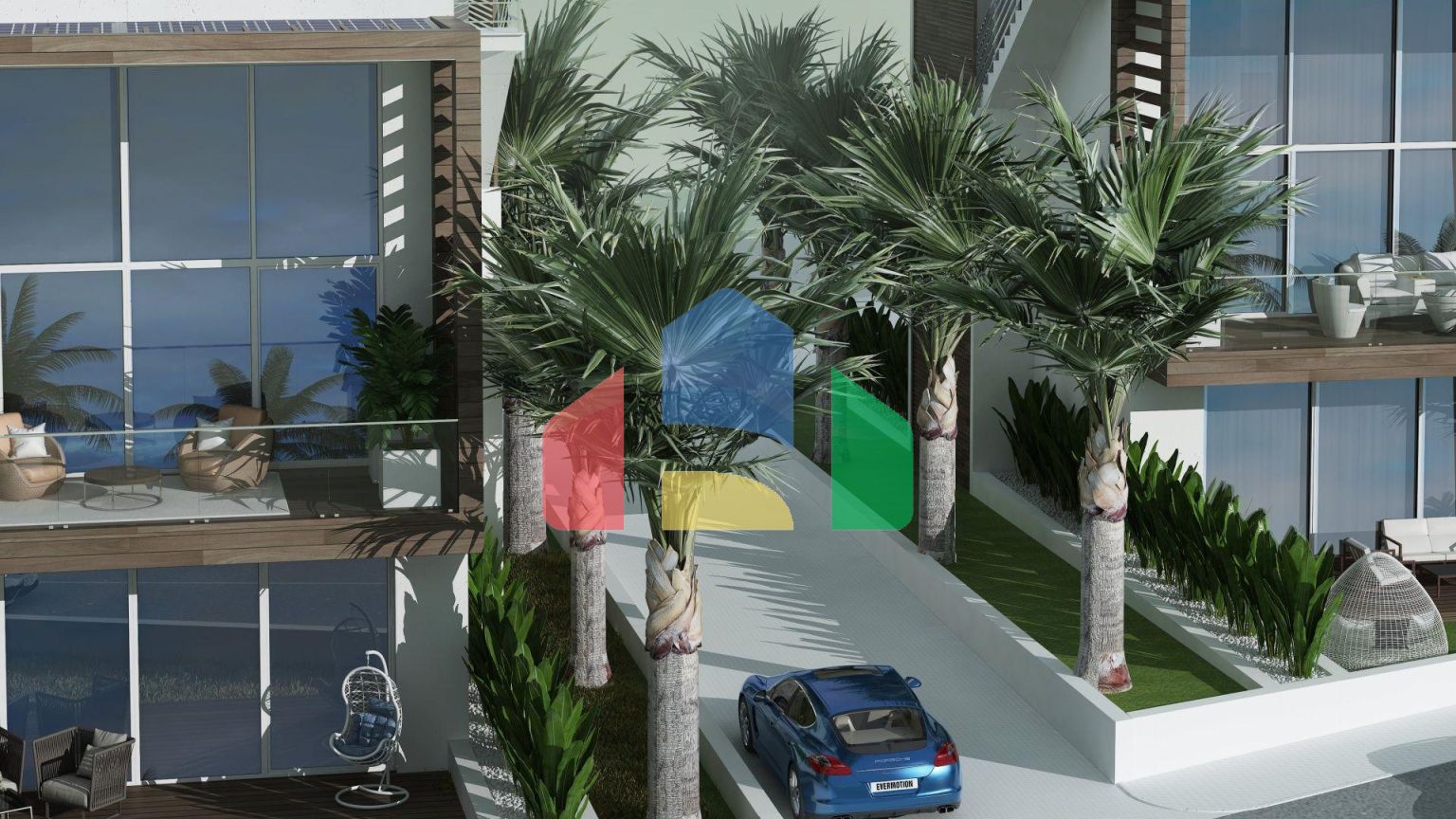 Студия 43м2 в новом красивом комплексе в Эсентепе