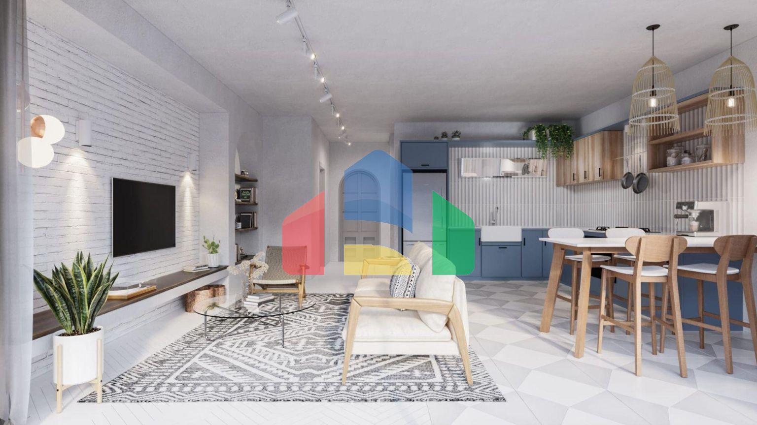 3-комнатные апартаменты 71 м2 с террасой 50 м2 Penthouse в новом комплексе в Лапте