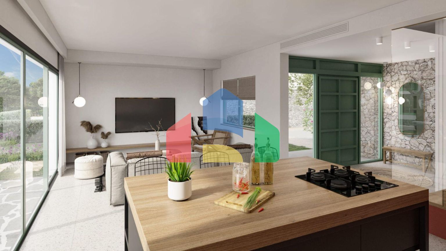 3-комнатные апартаменты 71 м2 с террасой 50 м2 Penthouse в новом комплексе в Лапте