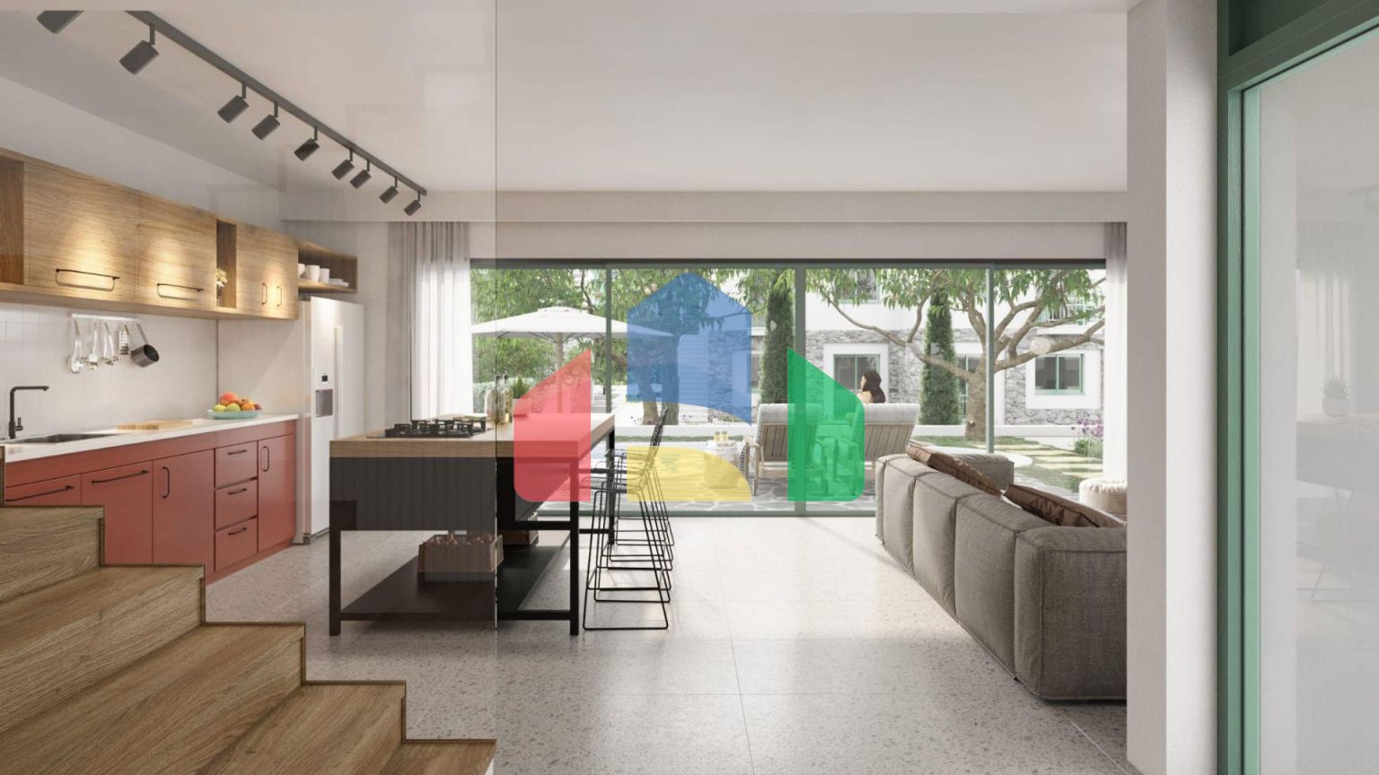 3-комнатные апартаменты 71 м2 с террасой 50 м2 Penthouse в новом комплексе в Лапте