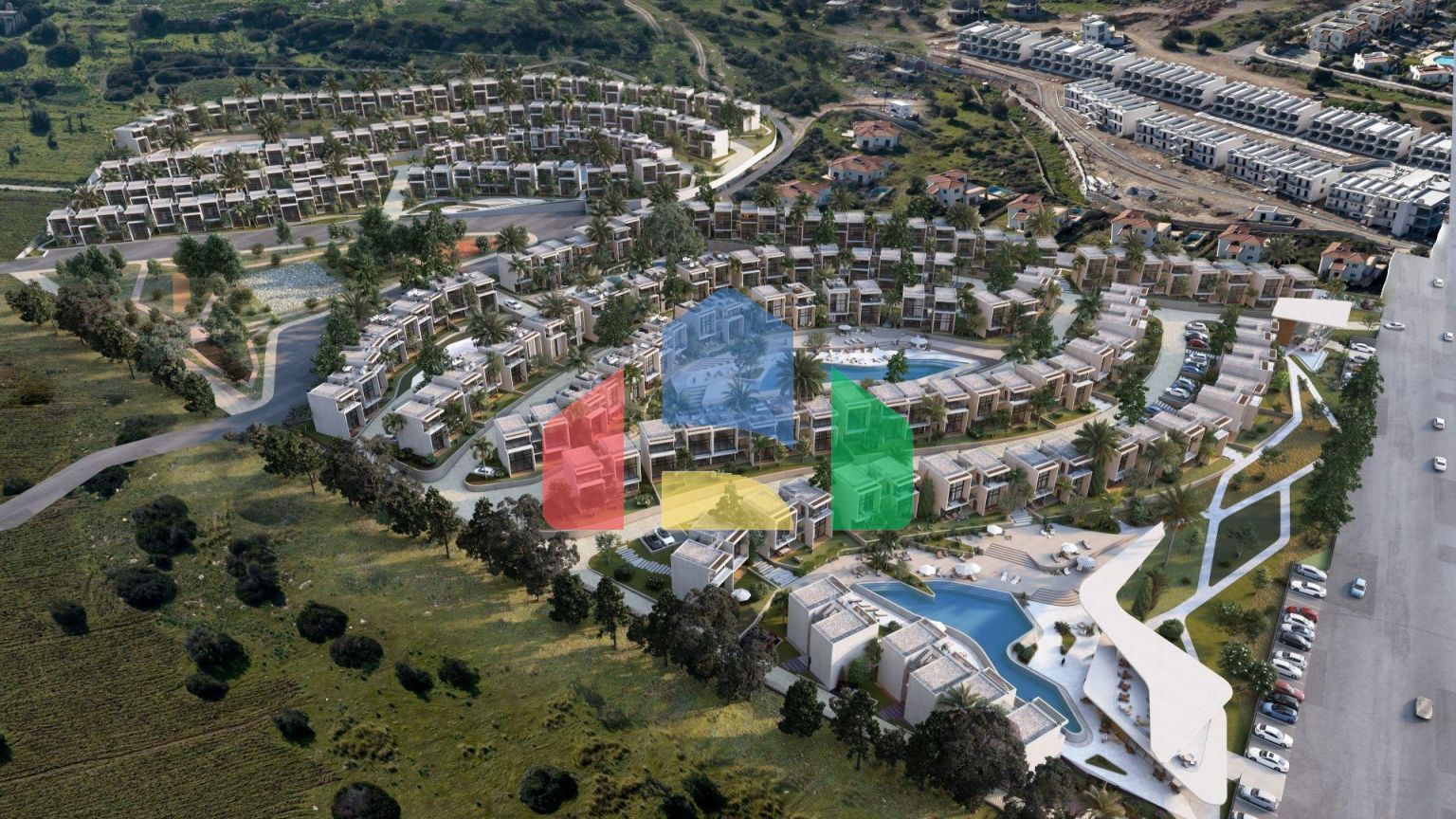 Студия 45 м2  в новом и современном комплексе в Эсентепе