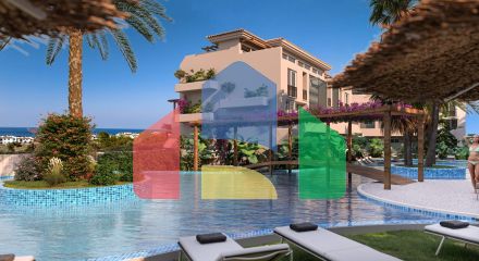 2-комнатные апартаменты 45м2 с террасой 10м2 и собственным садом в новом комплексе рядом с морем