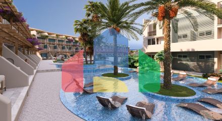 2-комнатные апартаменты 45м2 с террасой 10м2 и собственным садом в новом комплексе рядом с морем