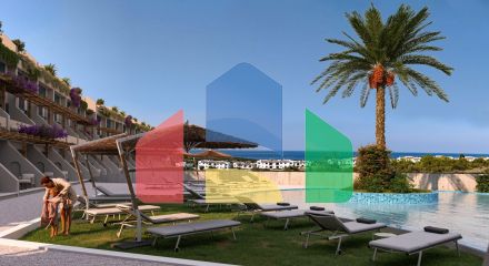 2-комнатные апартаменты 45м2 с террасой 10м2 и собственным садом в новом комплексе рядом с морем