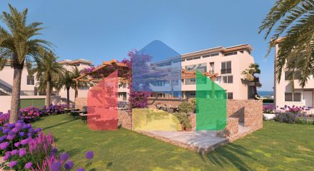 2-комнатные апартаменты 45м2 с террасой 10м2 и собственным садом в новом комплексе рядом с морем