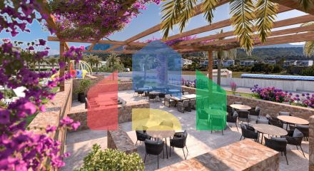 2-комнатные апартаменты 45м2 с террасой 10м2 и собственным садом в новом комплексе рядом с морем