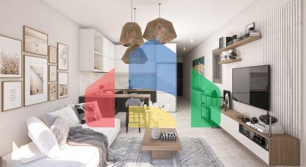 2-комнатные апартаменты 45м2 с террасой 10м2 и собственным садом в новом комплексе рядом с морем