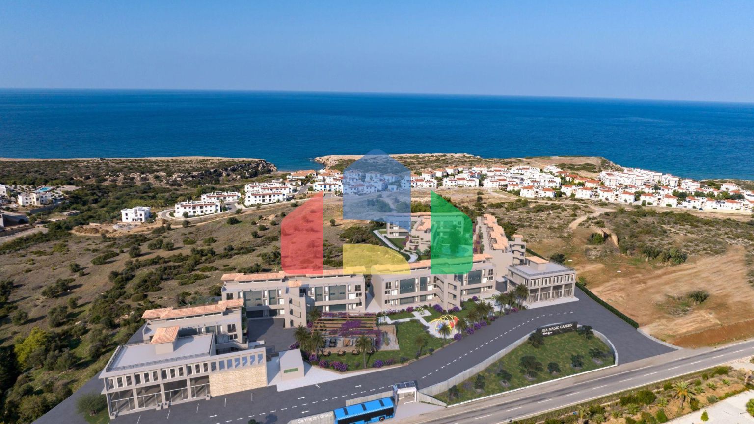 2-комнатные апартаменты 45м2 с террасой 10м2 и собственным садом в новом комплексе рядом с морем