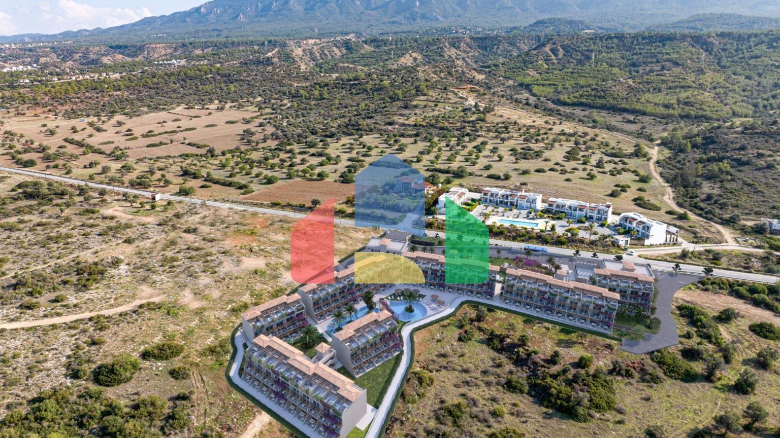 2-комнатные апартаменты 45м2 с террасой 10м2 и собственным садом в новом комплексе рядом с морем