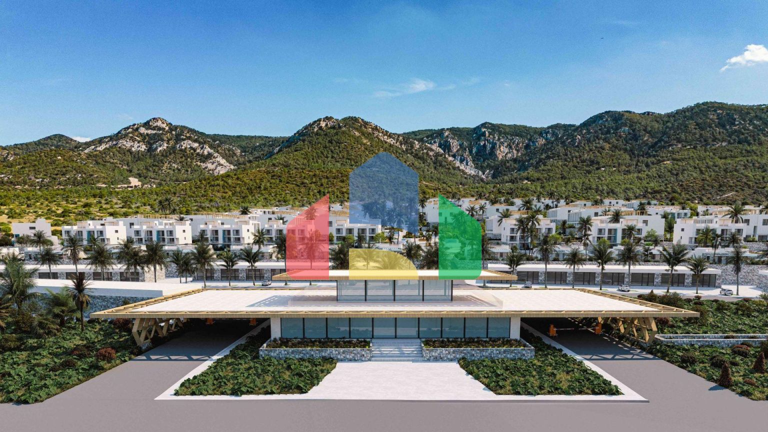 Студия 43 м2 в террасой 6м2 в комплексе у моря