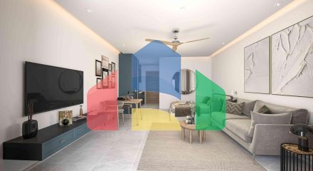 Студия 43 м2 в террасой 6м2 в комплексе у моря