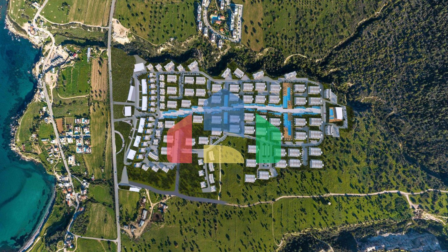 Студия 43 м2 в террасой 6м2 в комплексе у моря