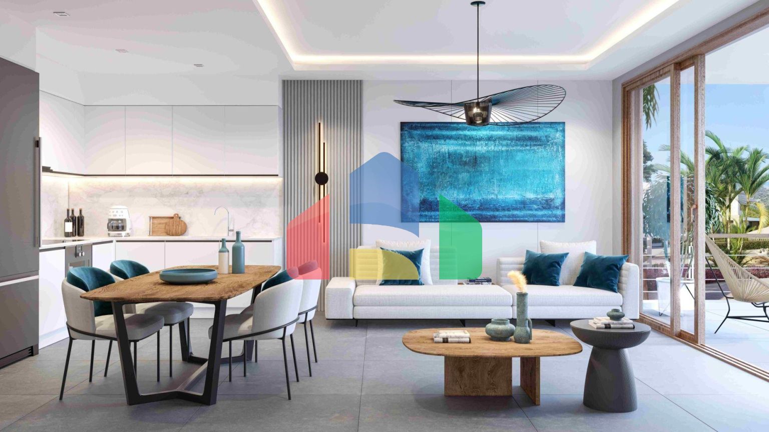 Студия пентхаус 38 м2 с террасой 12 м2 и на крыше 24 м2 в пешей доступности к пляжу