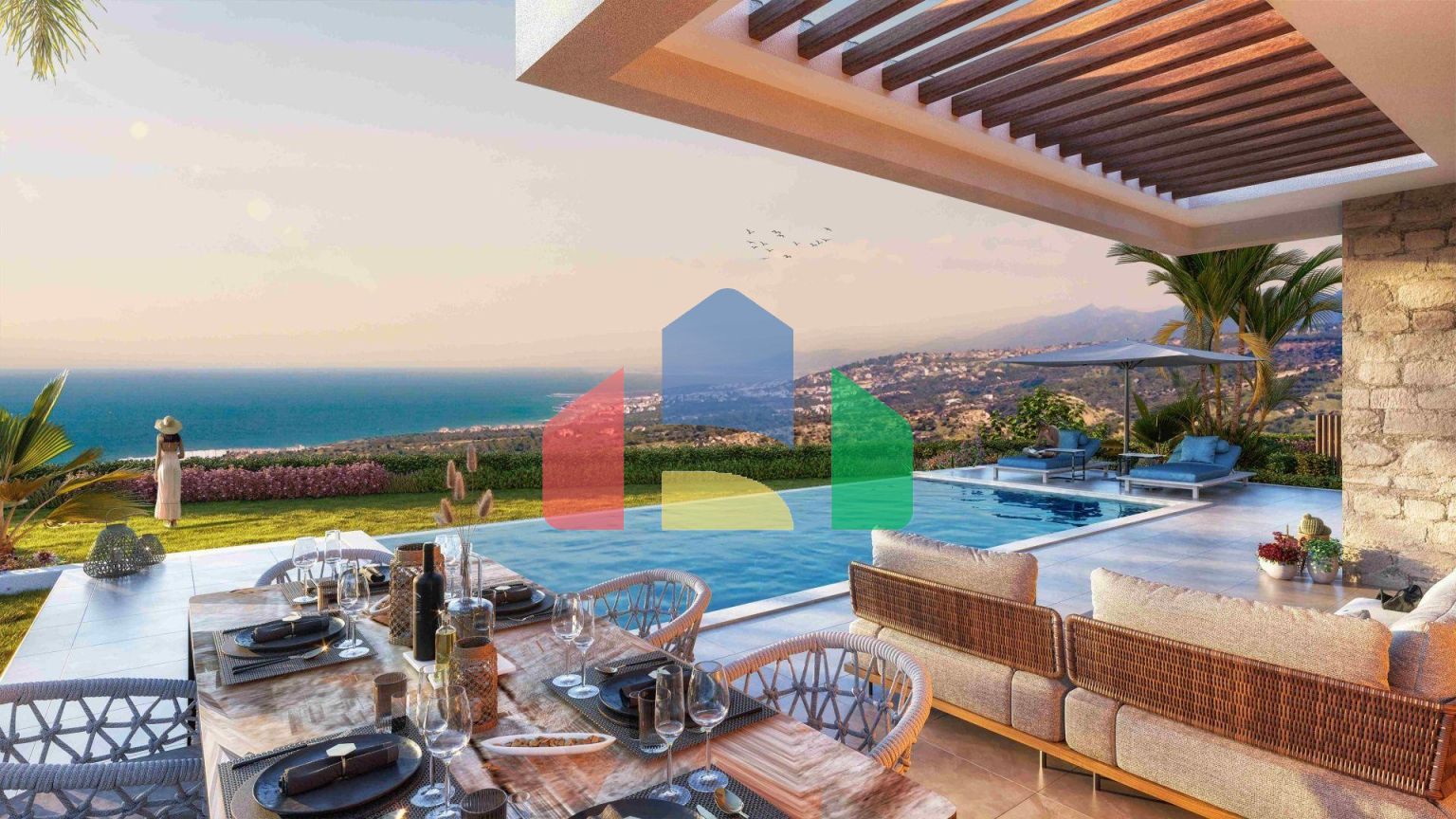 Студия пентхаус 38 м2 с террасой 12 м2 и на крыше 24 м2 в пешей доступности к пляжу