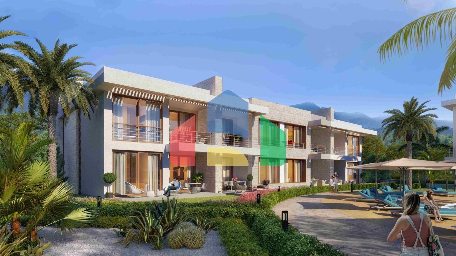 Студия пентхаус 38 м2 с террасой 12 м2 и на крыше 24 м2 в пешей доступности к пляжу