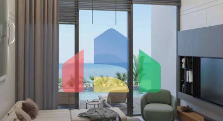 3-комнатный loft пентхаус 142 м2 с террасой на крыше 53 м2 в новом и современном комплексе в Эсентепе