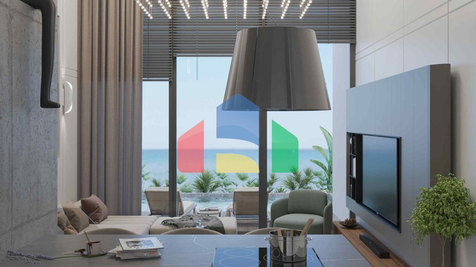 3-комнатный loft пентхаус 142 м2 с террасой на крыше 53 м2 в новом и современном комплексе в Эсентепе