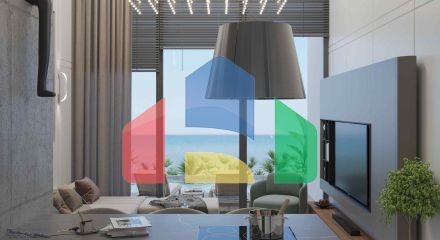 3-комнатный loft пентхаус 142 м2 с террасой на крыше 53 м2 в новом и современном комплексе в Эсентепе