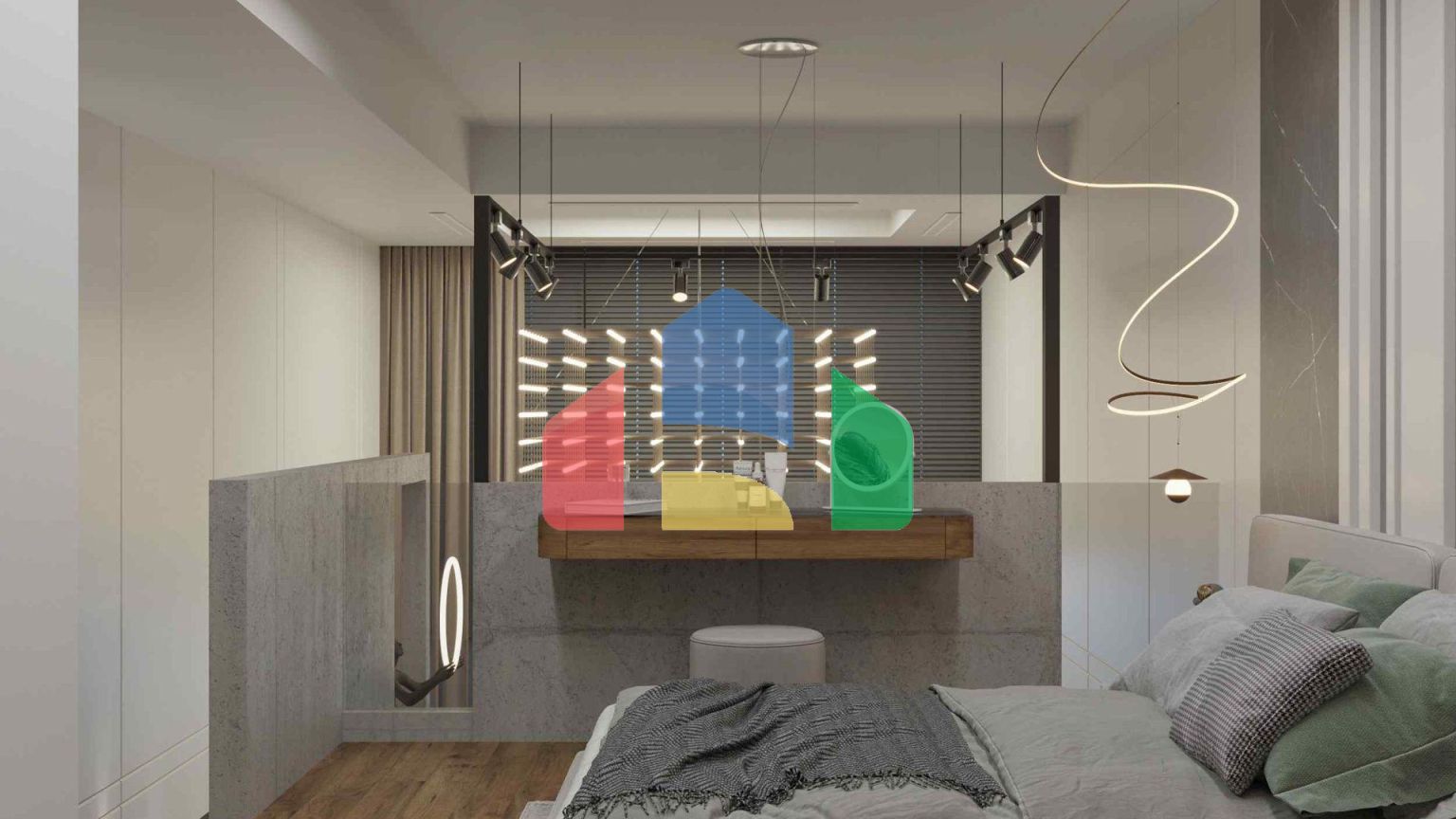 3-комнатный loft пентхаус 142 м2 с террасой на крыше 53 м2 в новом и современном комплексе в Эсентепе