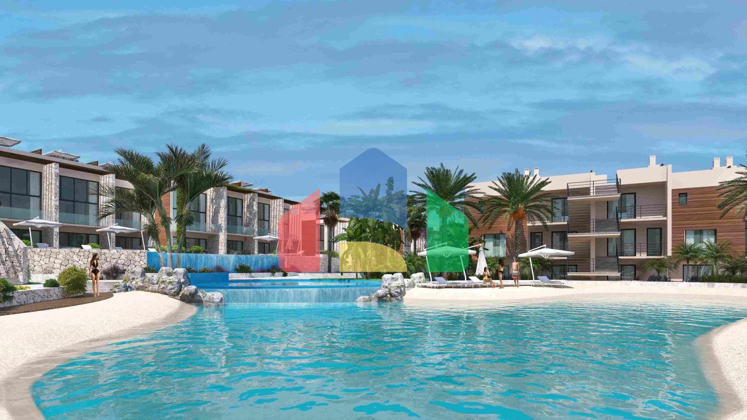 2-комнатные апартаменты 60 м2 с террасой 10 м2 в роскошном комплексе с видом на море