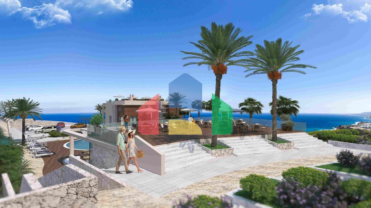 2-комнатные апартаменты 60 м2 с террасой 10 м2 в роскошном комплексе с видом на море