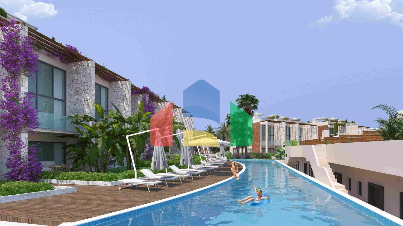 2-комнатные апартаменты 60 м2 с террасой 10 м2 в роскошном комплексе с видом на море