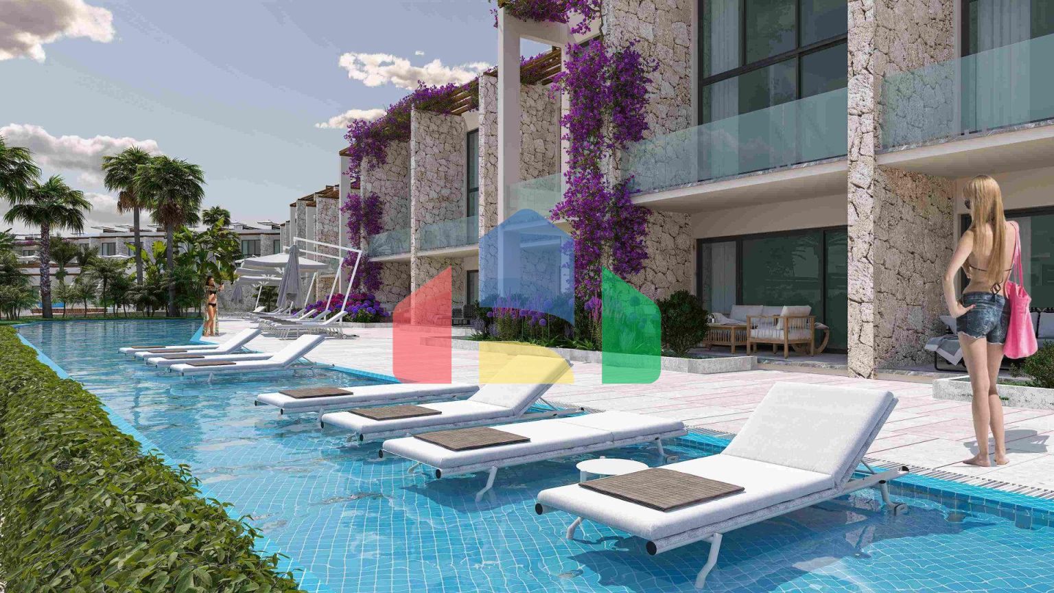 2-комнатные апартаменты 60 м2 с террасой 10 м2 в роскошном комплексе с видом на море