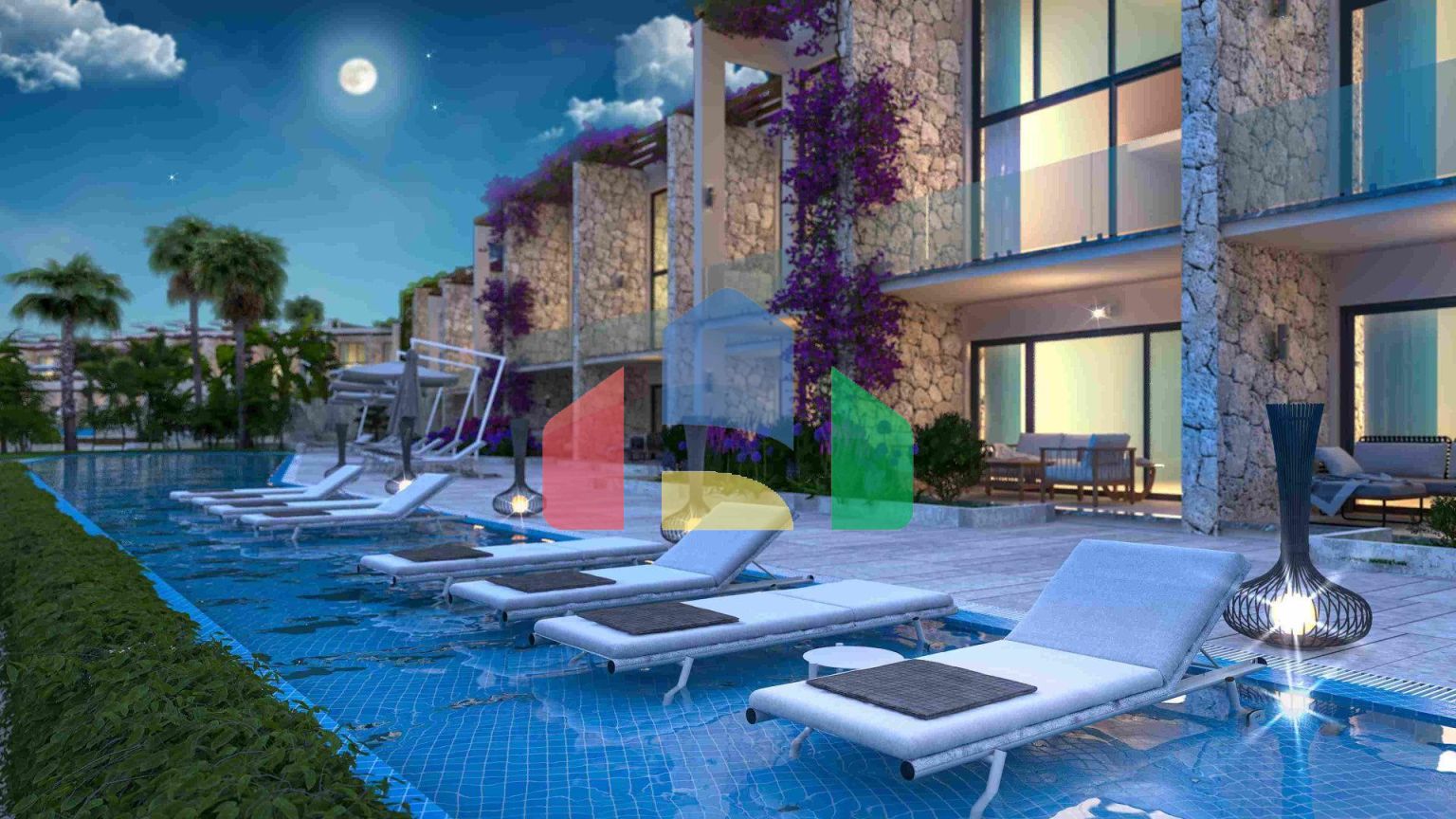 2-комнатные апартаменты 60 м2 с террасой 10 м2 в роскошном комплексе с видом на море