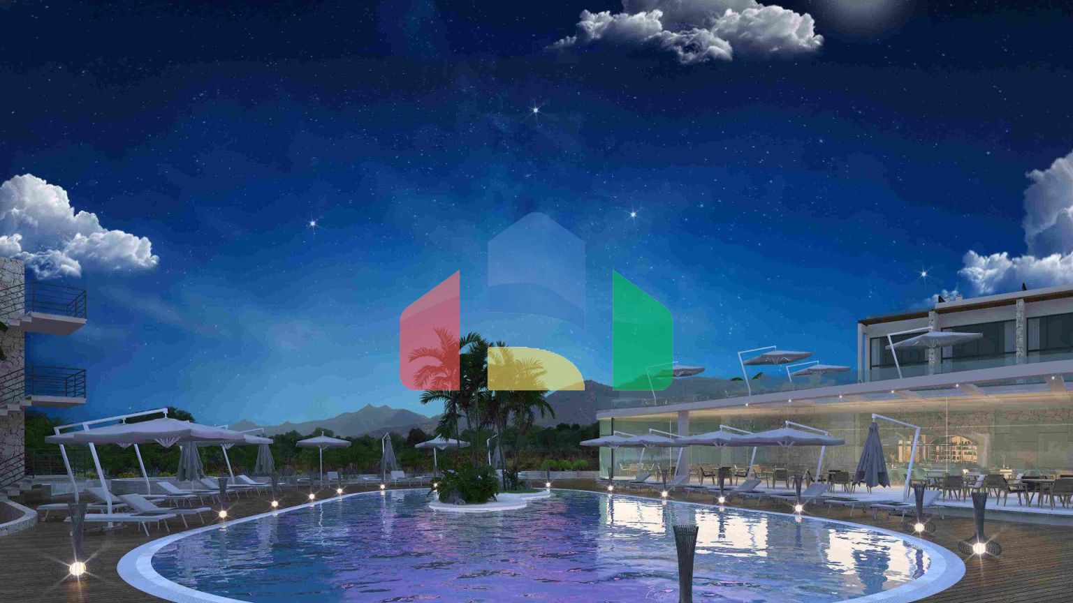 2-комнатные апартаменты 60 м2 с террасой 10 м2 в роскошном комплексе с видом на море