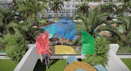 4-комнатный таунхаус 127 м2 c террасой на крыше 40 м2 в комплексе с частным пляжем