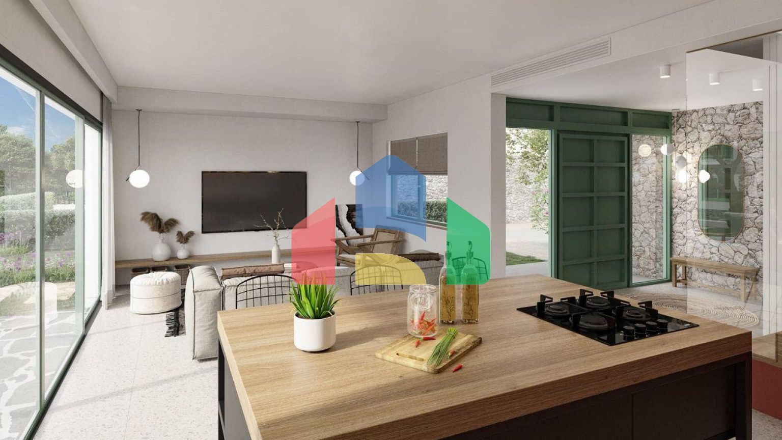 3-комнатный пентхаус 71 м2 с террасой на крыше 50 м2 в Лапте