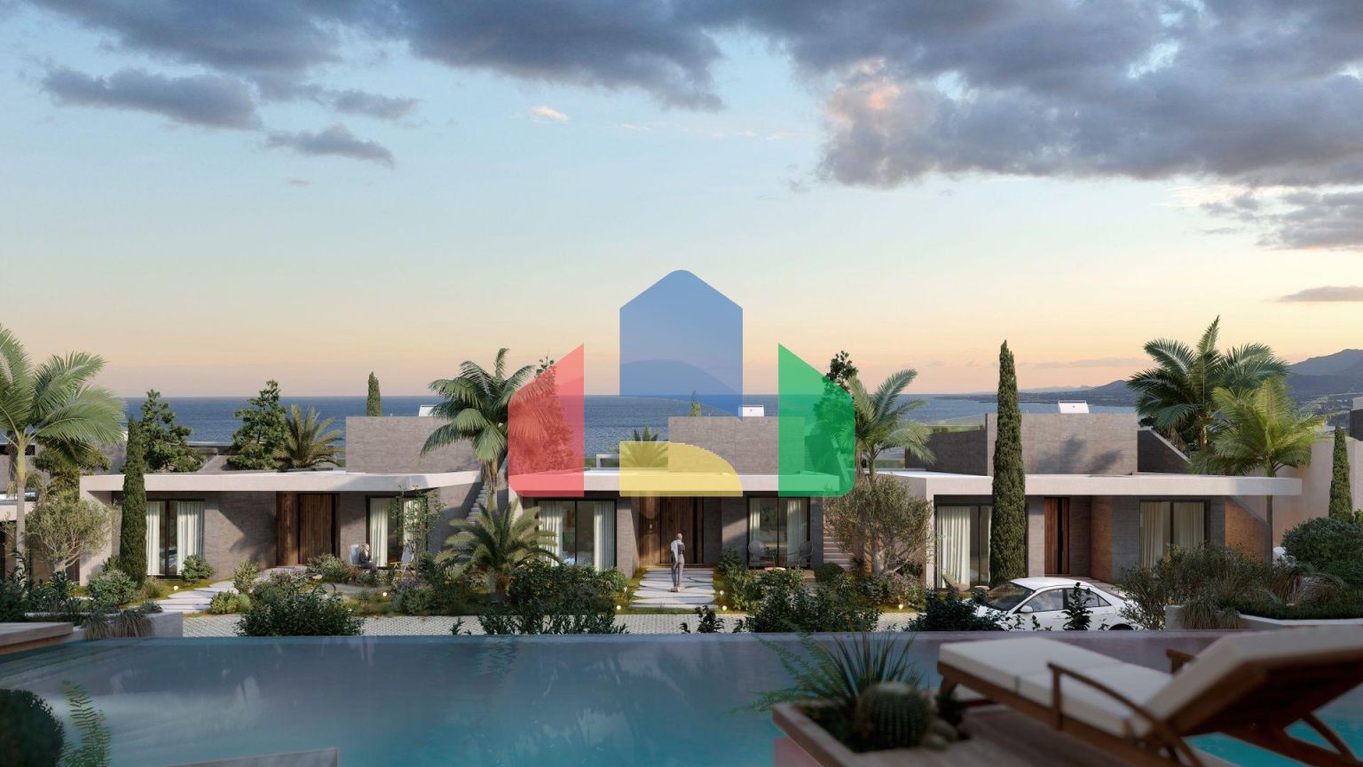 2-комнатные апартаменты loft 63 м2  в новом и современном комплексе в Эсентепе