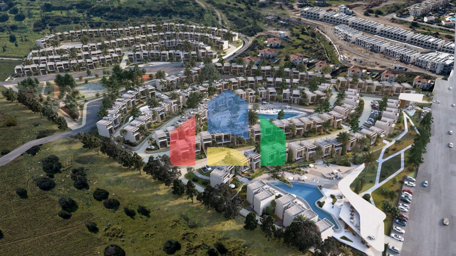 2-комнатные апартаменты loft 63 м2  в новом и современном комплексе в Эсентепе