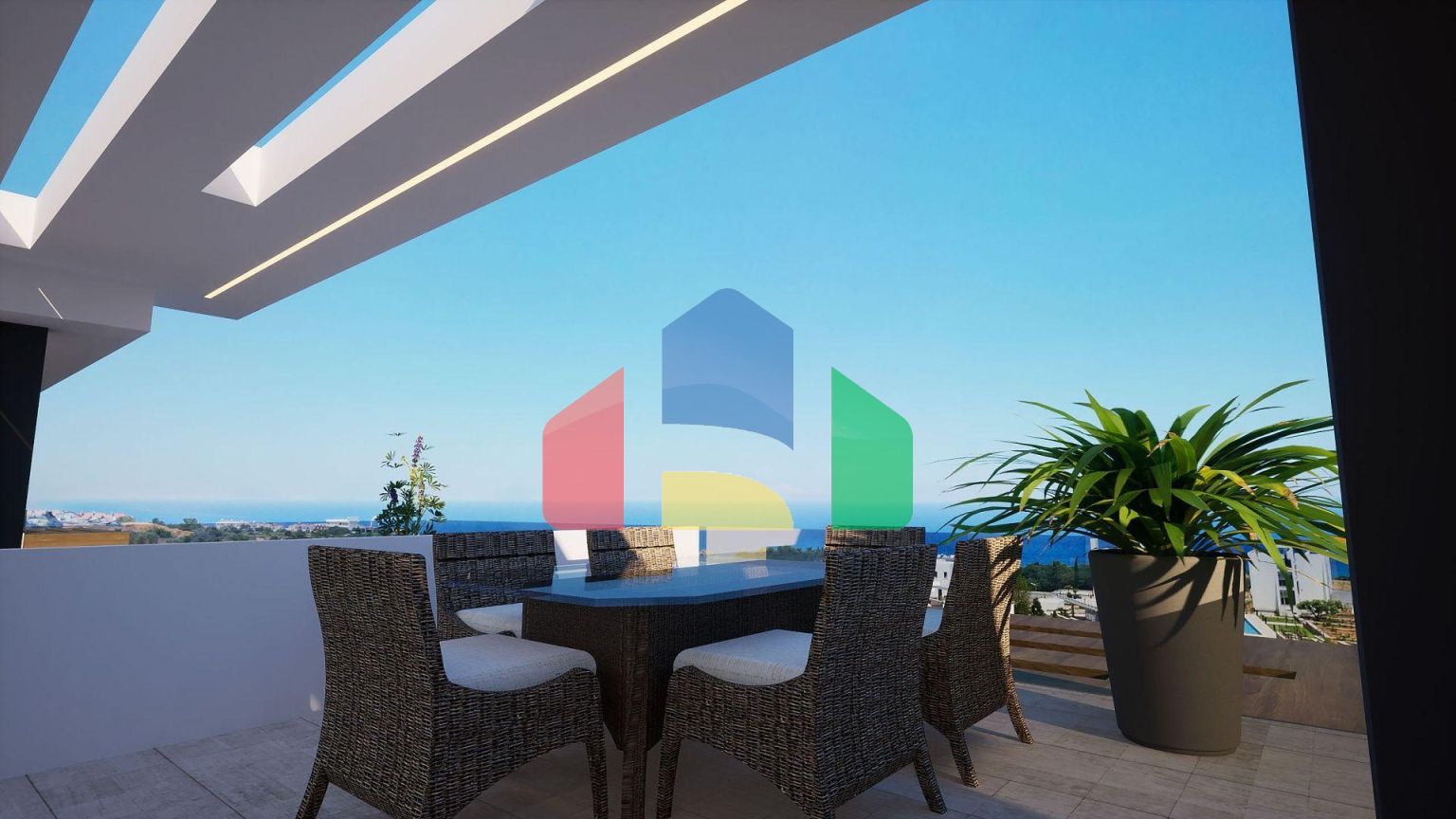 3-комнатный пентхаус loft 70 м2 с террасой на крыше 35 м2 с видами на море!