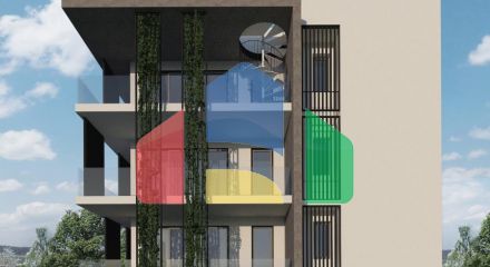 Апартаменты с 2 спальнями  с видом на парк и Соленое озеро, Ларнака