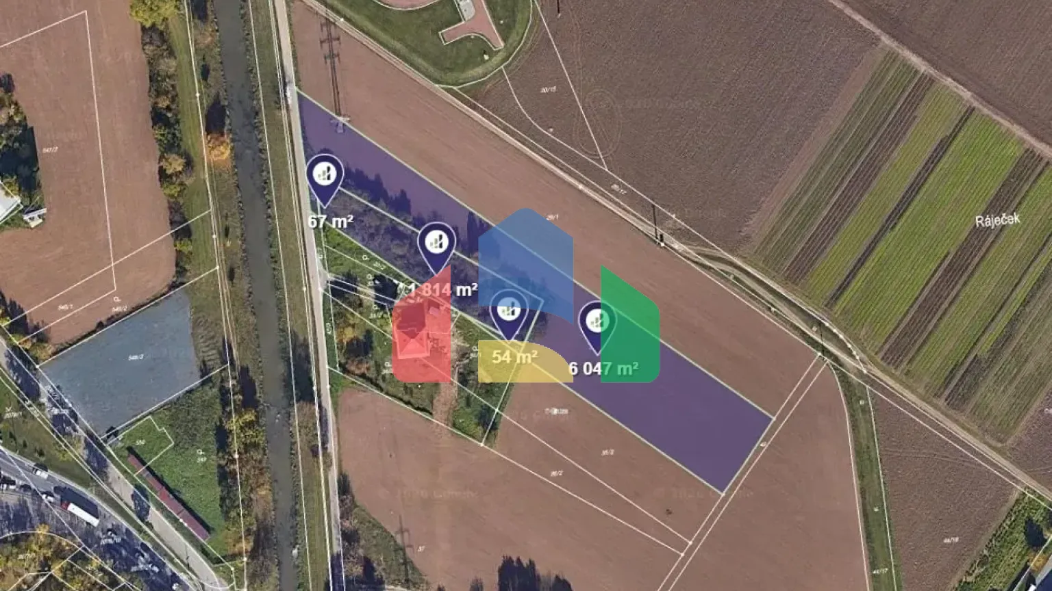 На продажу сельскохозяйственные земли 7982 m²